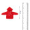 Doll Hoodie Red Long Sleeve 1/12 Scale 8
