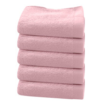 Velvet Hand Towels Set of 5 Pink 12 x 24 inches