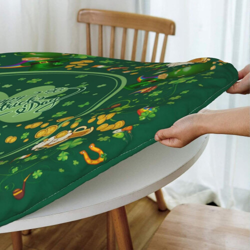 Nappe ronde élastique lavable pour la Saint-Patrick 2