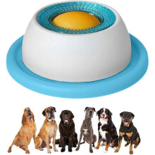 (Blue) Dog Licking Toy - Slow Feeder Treat Dispenser for Puppy Training, Enrichment with Food Dispenser, Food Crate Accessory