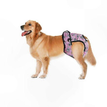 (XXL, Black) Reusable Washable Dog Diapers for Female Pets Menstruation Underwear Sanitary Pants for Large Dogs