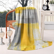 Abstract Paint Flannel Throw Blanket Blue Grey 50x60 inch
