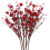 Artificial Red Berry Flower Stems Heart Shape 6 Pcs 1