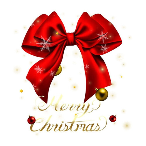 Christmas Window Clings Red Bow Double-Sided Decals