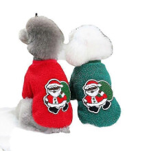 (M, 6) Christmas Dog Clothes Pet Apparel Santa Tree Outfits For Small Dogs Teddy Costume QYSLV
