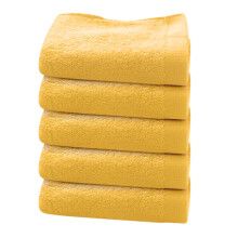Bamboo Fiber Hand Towel 14 x 30 inches 5 Pack Yellow