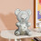 Bear-Shaped Disco Ball Silver 12-inch 4