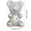 Bear-Shaped Disco Ball Silver 12-inch 3