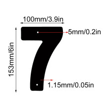 3D Iron House Number Sign Antique Industrial Style