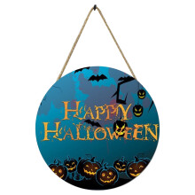 Halloween trähängande skylt fladdermöss 11,8 tum