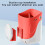 Ensemble brosse de toilette murale flexible avec couvercle 6