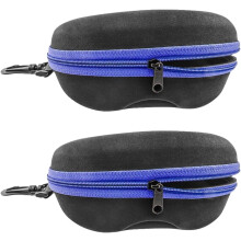 Hard Shell Sunglasses Case with Zipper and Plastic Hook