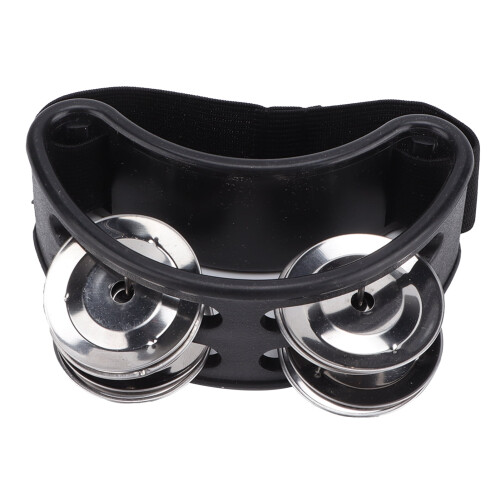 Foot Tambourine Shaker Percussion Set Black 2