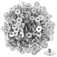 Candle Wick Tabs Metal Silver 300 pcs 0.5 x 0.1 in