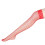 Thigh High Fishnet Stockings Red Sheer One Pair 1