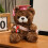 Graduation Bear Plush Doll Dark Brown 7.1 inch 1