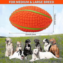 2025 Dog Squeak Ball, Baseball, Rugby Toys, Interactive Latex Toys, Soft Rubber Sound Toys, Chew Toys For