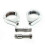 (Chrome) 2pcs 49mm Motorcycle Turn Signal Bracket Front Fork Relocation Clamps Mount Chrome/Black For Harley Dyna softai FXDB XL 1