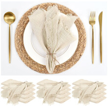 Lavender Cotton Linen Napkins 16 x 16 Inch 12 Pack
