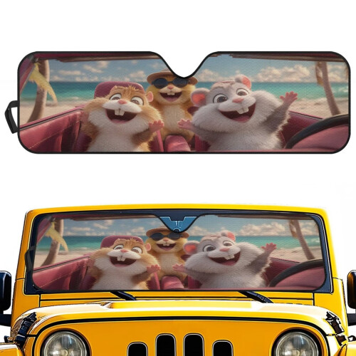 Foldable Windshield Sun Shade for Jeep Wrangler TJ JK JKU