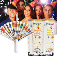 Surprise Fan Birthday Candle Cake P5E6 Baking