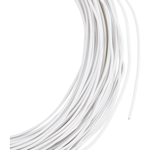 Millinery Wire White Soft Plastic-Coated Iron 2mm 30M
