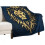 Lion logo throw blanket blue gold 5060 inch 4