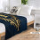 Lion logo throw blanket blue gold 5060 inch 6