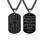 American Flag Dog Tag Necklace with Bible Scripture and 4
