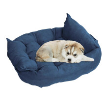 (Blue M) Soft Sofa Pet Cat Dog Bed Comfortable Warm Pet Bed Sleeping Bed Cushion Bed