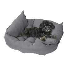 (Gray S) Soft Sofa Pet Cat Dog Bed Comfortable Warm Pet Bed Sleeping Bed Cushion Bed