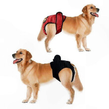 (S, Black) Reusable Washable Dog Diapers for Female Pets Menstruation Underwear Sanitary Pants for Large Dogs