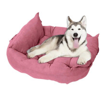 (Cherry Pink M) Soft Sofa Pet Cat Dog Bed Comfortable Warm Pet Bed Sleeping Bed Cushion Bed