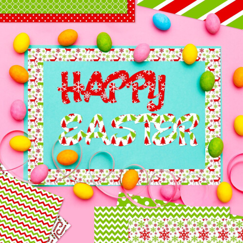 Christmas Scrapbook Paper Pack Green Red Double-Sided 24 2