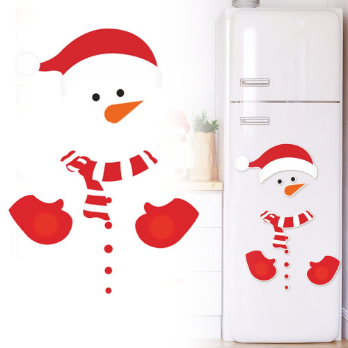 Christmas Snowman Refrigerator Magnets Set 12pcs
