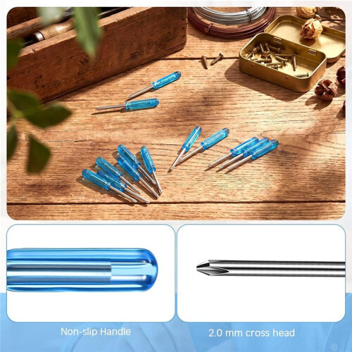 300-Piece Set: 2.0mm  Phillips-Screwdriver with Non-Slip Handle - Suitable for Various Small-Scale Repairs 1