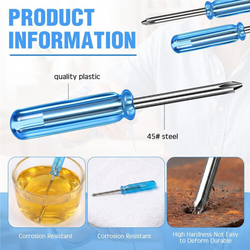 300-Piece Set: 2.0mm  Phillips-Screwdriver with Non-Slip Handle - Suitable for Various Small-Scale Repairs