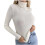 Women's Turtleneck Sweater Ribbed Knit Fitted Pullover 1
