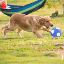 Interactive Dog Toys Soccer BallPlush Squeaky Dog Toys BallDog Puzzle Toys Football Indoor Outdoor Jolly Ball for Dogs, Dog Balls 7.1in/18cm