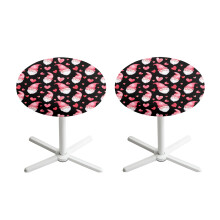 Round cocktail table covers washable elastic fit 2 pack