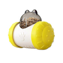 Tumbler Dog Leaking Toy Interactive Toy Slow Food Leaking Tumbler Dispenser Toy(1 Pcs, Yellow)