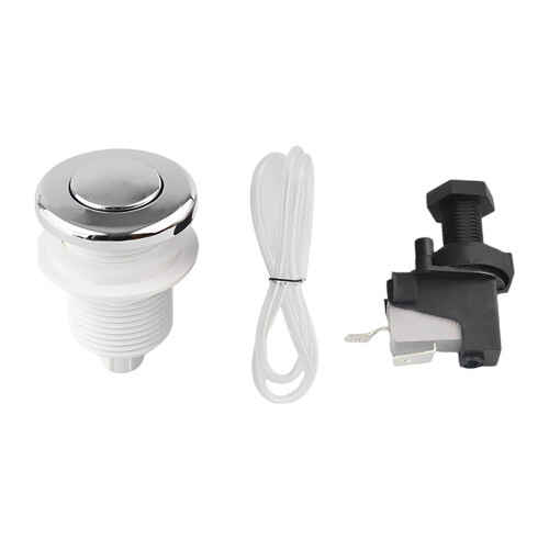 Air Button Switch Kit for Bathtub SPA Sink 32mm Silver 1