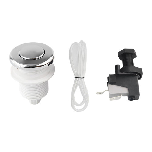 Air Button Switch Kit for Bathtub SPA Sink 32mm Silver 2