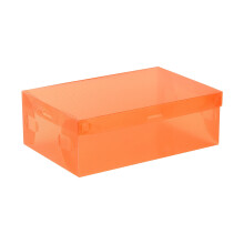 Stackable Shoe Organizer Box Plastic Transparent 1pc