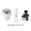 Air Button Switch Kit for Bathtub SPA Sink 32mm Silver 8