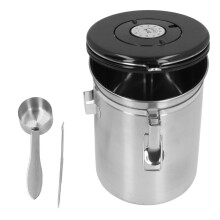 304 Stainless Steel Airtight Coffee Canister 1.8L with Vent