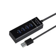 USB 3.0 Hub 4-Port High-Speed Data Splitter with LED