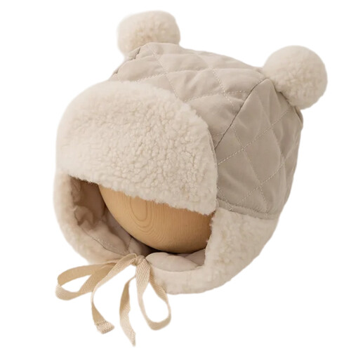 Baby Ear Protection Hat Warm Windproof Bonnet for 0-3 Years