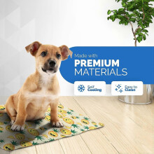 Pet Cooling Mats - Self-Cooling Bed Mat for Dogs and Cats to Prevent Overheating While Resting and Sleeping - Pineapple (30 x 40cm) Lefou