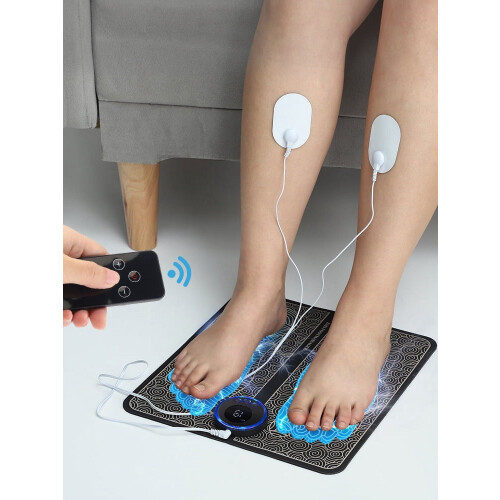 Fodmassagemåtte Sort8 tilstande19 niveauer med 2 par 1